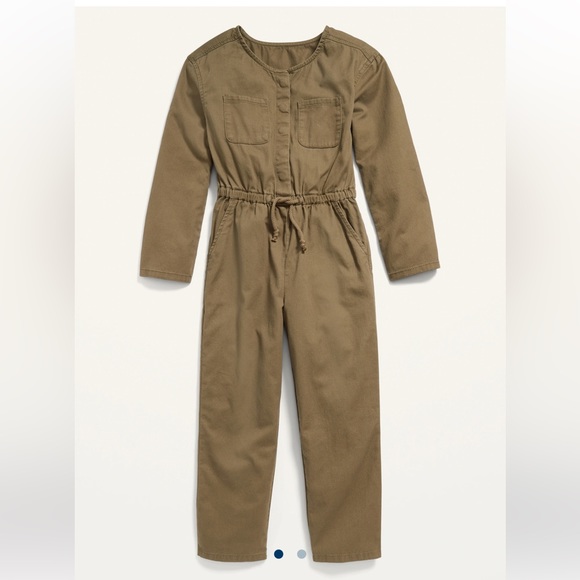 Old Navy Other - OLD NAVY Long-Sleeve Twill Utility-Pocket Jumpsuit for Girls- S